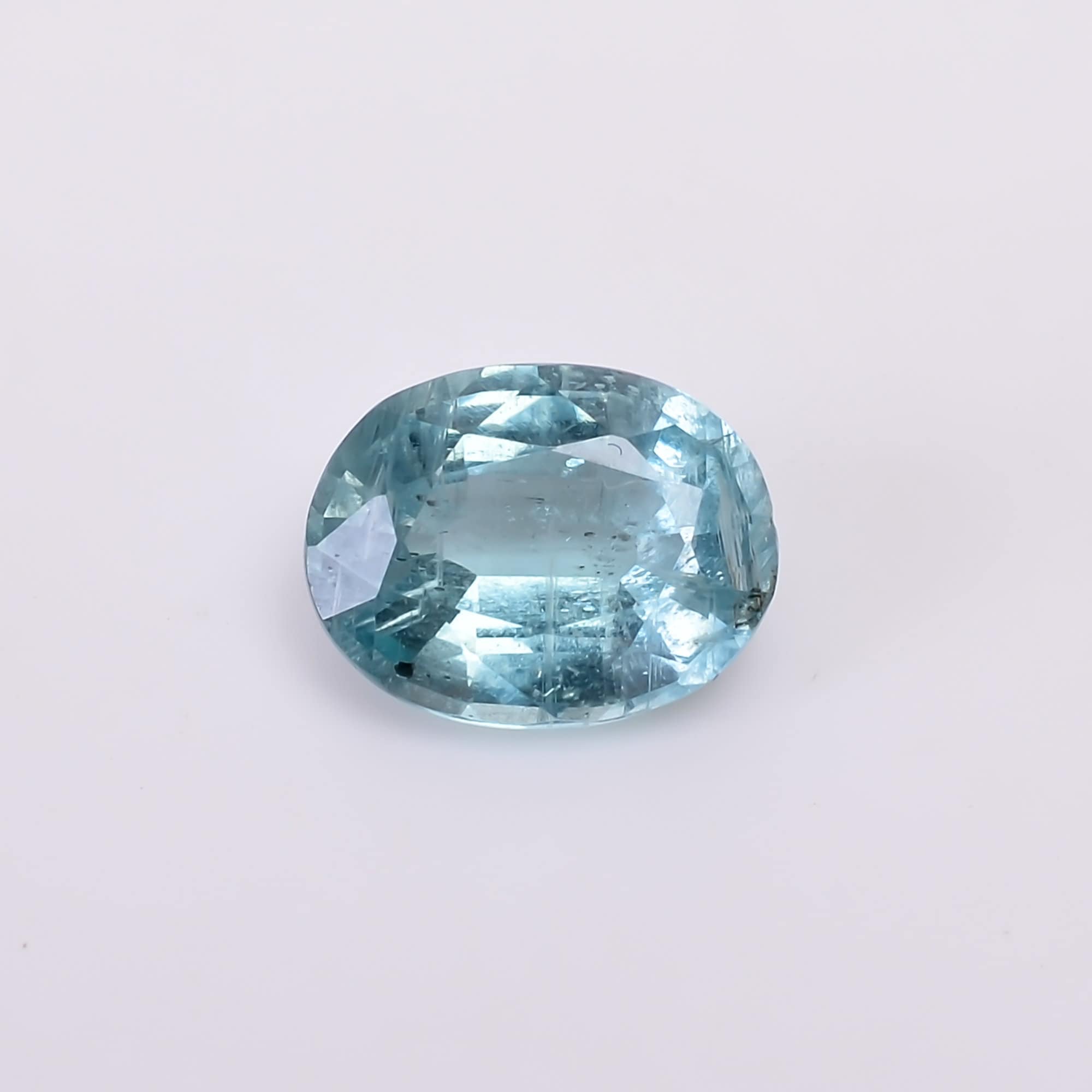 natural blue kyanite oval shape cut stone loose gemstone